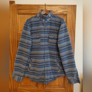 Striped Blue and Gray Men's Jacket